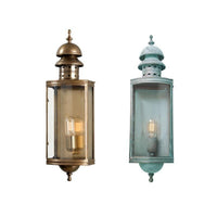 Downing Street Wall Lantern E27 in Solid Brass/Verdigris Elstead Lighting - ELS.DOWNING-STREET