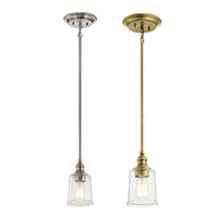 Waverly Mini Pendant Light in Classic Pewter or Natural Brass