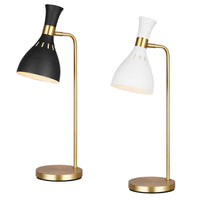 Joan Table Lamp Midnight Black/Burnished Brass, Matt White/Burnished Brass ELS.FE-JOAN-TL Elstead Lighting