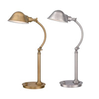 Thompson LED Table Lamp Aged Brass, Brushed Nickel ELS.QZ-THOMPSON-TL Elstead Lighting