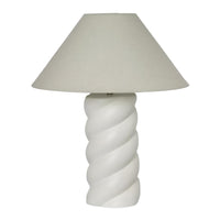 Twist Column Table Lamp White ELFY0826 Emac and Lawton Lighting