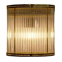Verre Half Round Wall Light in Brass