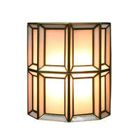 Cascade Indoor Wall Light in Antique Brass / White