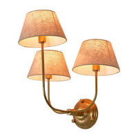 Trilogy 3 Arms Indoor Wall Light Base in Antique Brass or Antique Silver