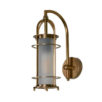 Bel Air Outdoor Wall Light in Antique Brass / Frosted