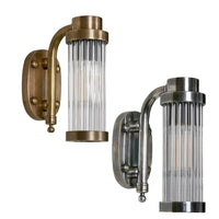 Dixon Indoor Wall Light in Antique Brass or Silver