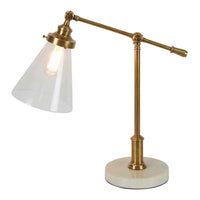 Verona Table Lamp with Marble Base in Brass