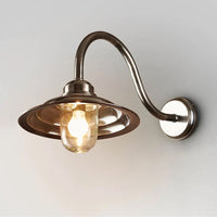 Monteray Sconce Indoor or Outdoor Wall Light in Silver or Antique Dark Brass