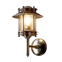 Turner Outdoor Wall Light in Antique Dark Brass or Silver Emac and Lawton Lighting - ELPIM50884ABD, ELPIM50884AS