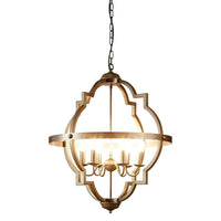 Hyatt Pendant Light Large 6Lt in Rust Brown