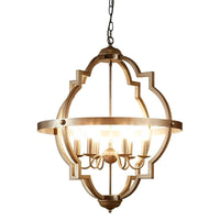 Hyatt Pendant Light Extra Large 6Lt in Rust Brown