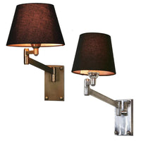 Oscar Indoor Wall Light in Antique Brass, Antique Silver