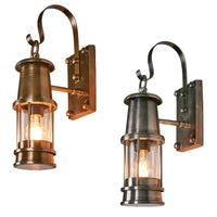 Liberty Outdoor Wall Light in Antique Brass, Antique Silver
