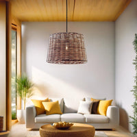 Basket Pendant Light in Brown (Small or Large)