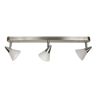 GEBAR Triple Spotlight in Brushed Chrome, White or Antique Brass Eurotech - GEBAR88-3T