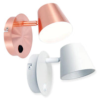 Glow Single Switched Spotlight in White or Copper
