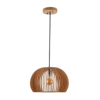 Timber Finish Pendant Light in Small or Large Eurotech - WO450