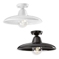 BandW Curve Ceiling Light in White or Black