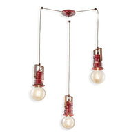 Urban Pendant Light 3Lt in Vintage Bordeaux