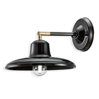 BandW Straight Indoor Wall Light in Black