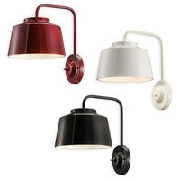 50's Indoor Wall Light in Bordeaux, Cream or Glazed Black