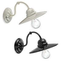 BandW Classic Indoor Wall Light in White, Black