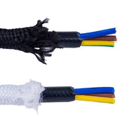3 Core High Voltage Cloth Cable in Black or White Havit Commercial - HCP-3CXXX