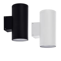 2x 8w Outdoor Up & Down LED Wall Light in Black or White Havit Commercial - HCP-21X164