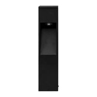 Fedor Square LED Bollard Light Small CCT in Aluminium Black Havit Lighting - HV1630T-BLK-SQ