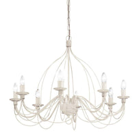 Corte Chandelier 8Lt in White, Rust