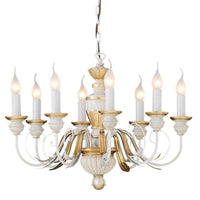 Firenze Pendant Light 8Lt in White, Gold