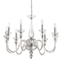 Doge Chandelier 9Lt in Clear