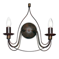 Corte Indoor Wall Light 2Lt in White, Rust