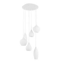 Soft Pendant Light 6Lt in White or Smoky Grey