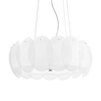 Ovalino Pendant Light 8Lt in White