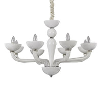 Casanova Chandelier 8Lt in White, Smoked or Clear