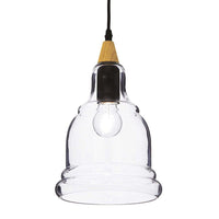 Gretel Pendant Light in Black / Clear Glass