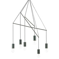 Pop 6Lt Pendant Light in Black
