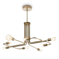 Triumph 8Lt Pendant Light in Matt Black or Aged Brass