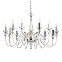 Doge Chandelier 12Lt in Chrome/Clear