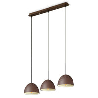 Folk Pendant Light 3Lt Coffee