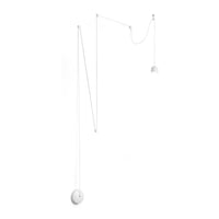 Tall LED Pendant Light Small in White or Black