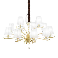 Pegaso Chandelier 12Lt in Brass or Chrome