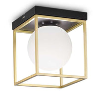 Lingotto Ceiling Light in Black/Brass