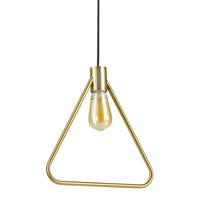 Abc Triangle Pendant Light Satin Brass