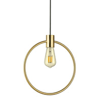 Abc Round Pendant Light Satin Brass