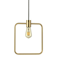 Abc Square Pendant Light Satin Brass