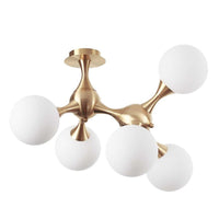 Nodi Ceiling Light 5Lt in Brass, Chrome or White