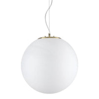 Grape Big Pendant Light in Satin Brass/White