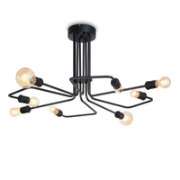 Triumph 8Lt Ceiling Light in Matt Black or Aged Brass
